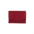 Petit portefeuille Gérard Hénon pour femme en cuir, collection Soft Line Couleur : Rouge