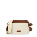 Petit sac en bandoulière en tissu Collection Nala, Hexagona Couleur : Blanc / Marron