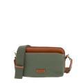 Petit sac en bandoulière en tissu Collection Nala, Hexagona Couleur : Vert / Marron